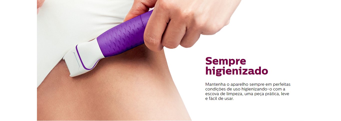 Aparador de Pelos íntimos Philips Bikini Genie Branco/Roxo - BRT383/15